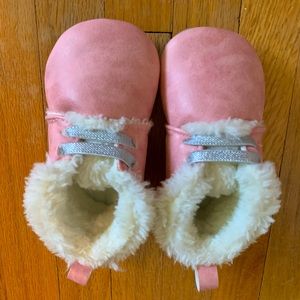 Baby Pink Fuzzy Booties